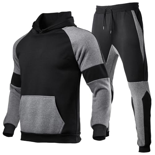 Conjunto Running Hombre, Pantalón de Chándal, Deportes Polar Ropa Hombre Marca Outlet, T-Shirt Anchos Felpa Deporte Correr Gym Largo Chandals Chandal Shooters, M