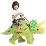 tasanor Blow Up Triceratops Costume,Inflatable Costumes for Kids,Dinosaur Costume for Kids,Halloween Costumes for Boys (4-6YRS)