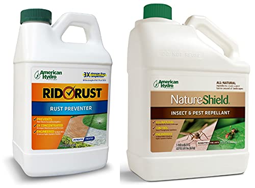 American Hydro Systems Prevent and Repel Pack, RR1 Rid O\' Rust Stain Preventer and NS2 NatureShield Low Odor Insect Pest Repellant