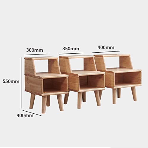 Cały stolik nocny z litego drewna, szafka boczna, sypialnia w stylu nordyckim Mini prosty nowoczesny mały kolor bali szeroka sosna, naturalny, 30 cm YangRy