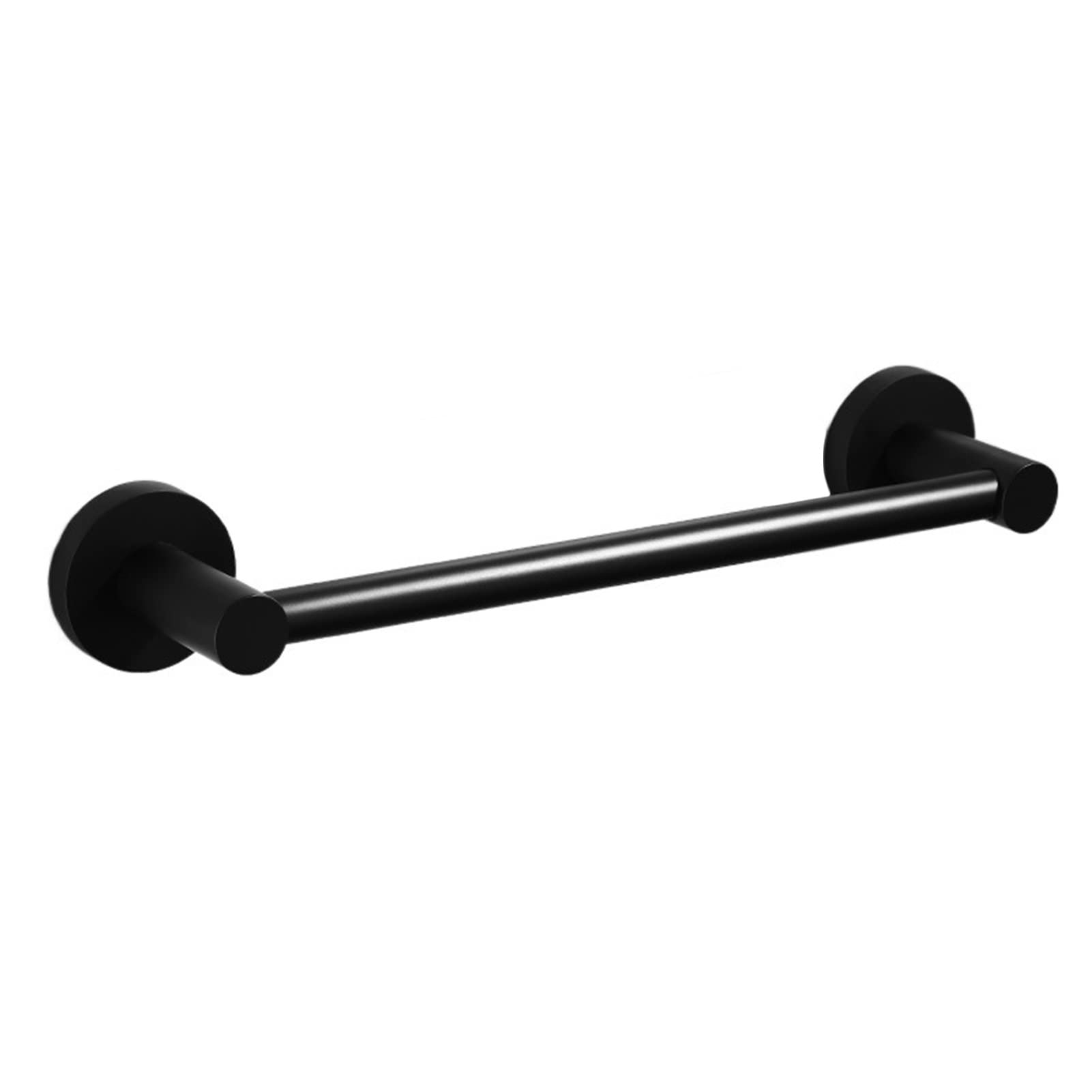 Portasciugamani Singolo ， Porta Asciugamani Rotondo Nero Opaco Bagno Portasciugamani Moderno in Acciaio Inossidabile Portasciugamani a Parete (Dimensioni : 20CM)