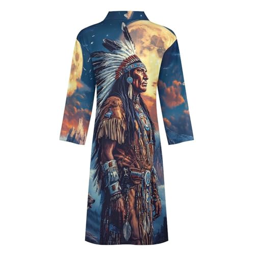 Albornoz de baño para hombre ropa de dormir suave de manga larga ligera 6