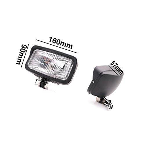 Faros delanteros rectangulares cuadrados de montaje inferior delantero de motocicleta para Harley Honda Kawasaki Suzuki Yamaha Cafe Racer Retro Vintage Bike Cruiser Chopper personalizado (Cromo)