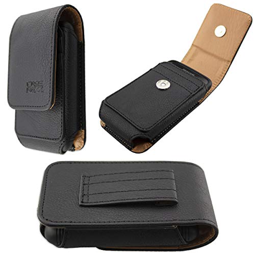 caseroxx Leather bag with belt loop for Dexcom G6 Receiver, Case (Leather bag with belt loop in black), schwarz