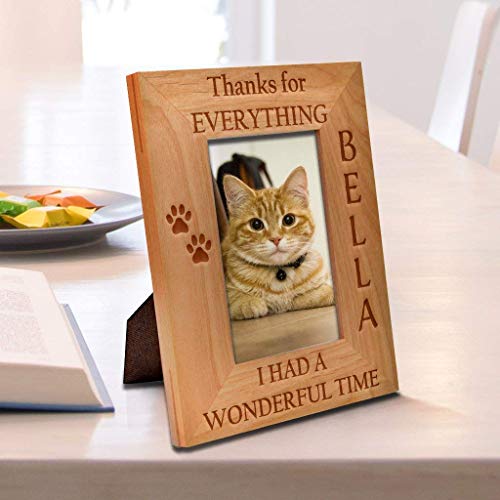 Personalized Pet Memorial Picture Frame w/Name and Date, 6 Designs, 3 Sizes, 4x6
