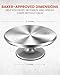 RFAQK 12 Inch Aluminum Alloy Revolving Cake Stand, Cake Turntable for Decorating Rotating Cake Stand for Cupcakes, Pastries and Cake Decorations
