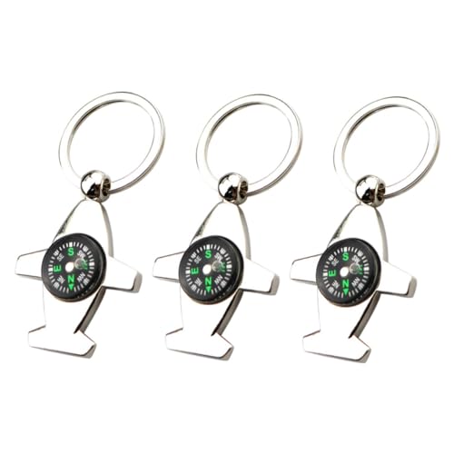 Set de 3 brújulas de aleación de zinc para exterior miniatura 1