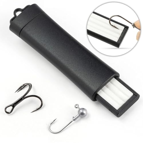 Herramienta portátil de afilado para anzuelos de pesca 2 piezas miniatura 5