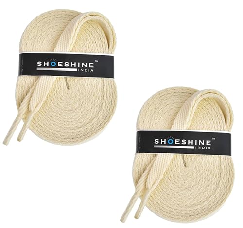 Image of SHOESHINE Sports & Sneakers Shoe Laces - 2 Pairs Set Flat Shoelace for Men & Women