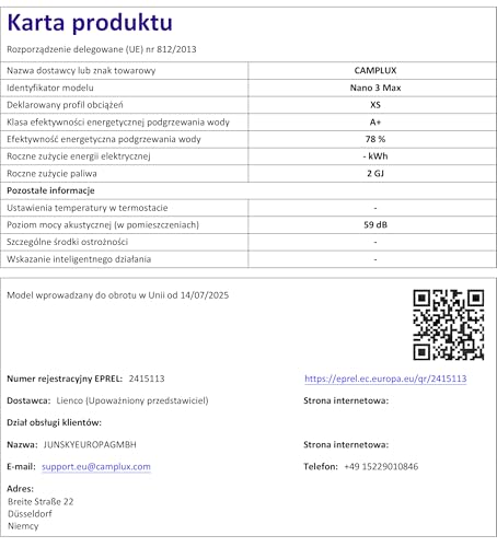 CAMPLUX Nano Gasdurchlauferhitzer Mobiler, 3 Liter Gas Warmduscher mit Wasserpumpe & Griff, für Camping, Outdoor, Vanlife, Nano 3 Max