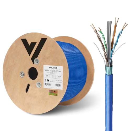 Cable Ethernet Shielded Cat6 Voltive 1000ft Azul miniatura 1