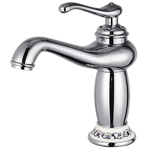 Robinet de lavabo monobloc doré pour éliminer les fuites d'eau avec style