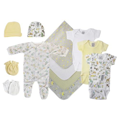 Bambini NC-0539S Unisex Baby 13 Piece Layette Sets White & Yellow - Small