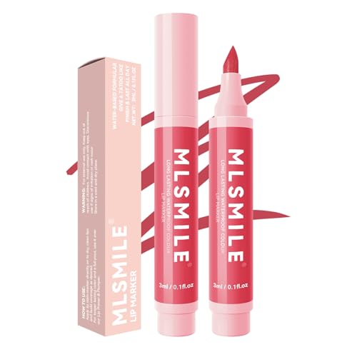 Lip Liner Stain Marker Pen - Long Lasting Waterproof Smudgeproof Natural Matte Finish, Hydrating Lip Stain Liquid Lip Liner Pen, Makeup Gift for Women (01#, 15g)