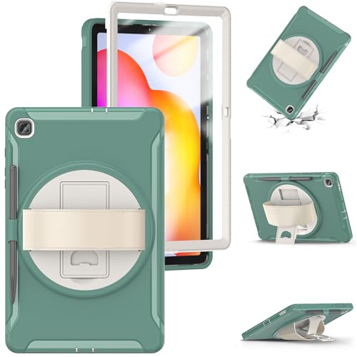 Coque Samsung Galaxy Tab S6 Lite 10.4 silicone vert antichoc avec protège-écran