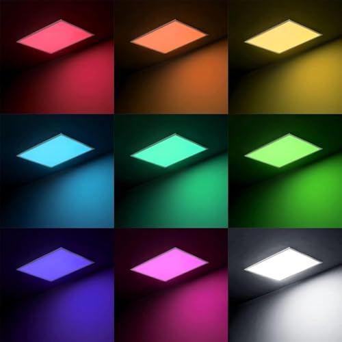 4 Pack 2x2 FT LED RGBW 5000K Multicolor Flat Panel, Light Remote & App Controlled 40W 4400lm Color Changing LED Panel Light Smart Wi-Fi Drop Ceiling Light with Alexa/Google Assistant - Image 6