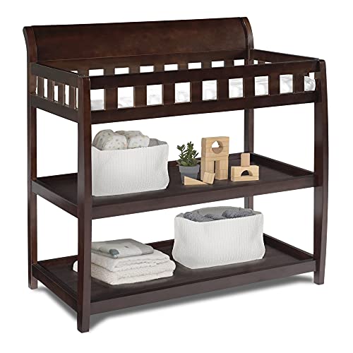 Delta Children Bentley Changing Table with Changing Pad, Chocolate - Image 4