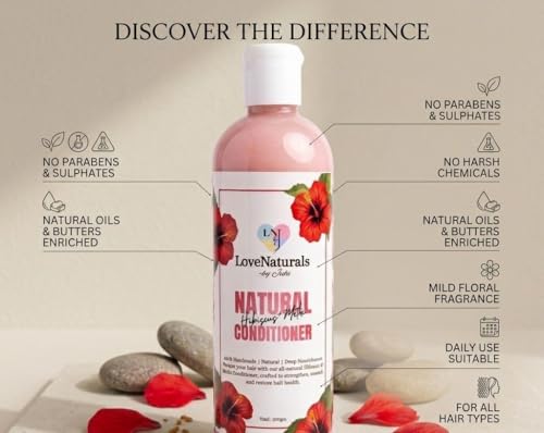 Image of Love Naturals by Juhi - Natural Hibiscus ,Methi & Flaxseeds Conditioner |paraben free| sulphate free|silicone free| Handmade| Herbal Hair Conditioner for Hair Fall Control | Hair Growth |Shine & Softness | Sulfate-Free Ayurvedic Hair Care for All Hair Types 100ml