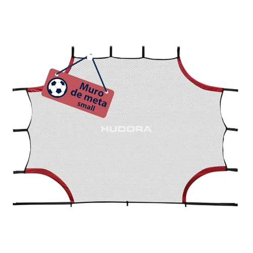 HUDORA Portería de fútbol Small - Red de GOL versátil 4 Agujeros Reforzados - Red de GOL Resistente con Cierres de Velcro - Tablero de GOL para Actividades recreativas y Entrenamiento al Aire Libre
