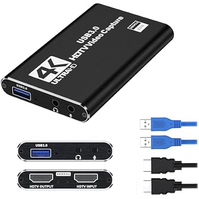 dobestyou 4K Capture Card Black for Streaming, Recording & Gaming HDMI Video Capture Device with USB 3.0, 1080p 60fps, Plug & Play,Zero Latency for PS5, Xbox, Switch, OBS, PC, Mac