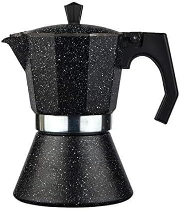 Luckyberg Esspressokocher, Moka, Express| Espressomaschine, von 6 bis 12 Tassen, Camping Kaffeekocher mit Dichtung; Espressokanne/Mokkakanne. (6 Tassen)