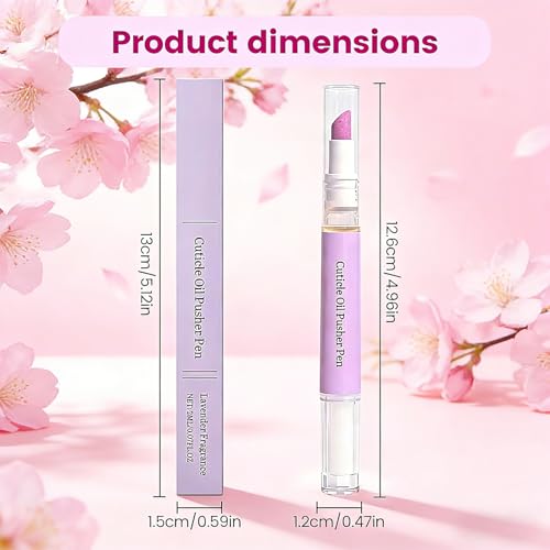 Yiueoiar Cuticle Oil Pusher Pen (2 Pack) - Ceramic Cuticle Oil for Dry Nails & Cuticles, No Leak Travel Size Cuticle Pusher Pen, Moisturizing Nail Care Treatment for DIY Manicure & Salon Use - Thumbnail 2
