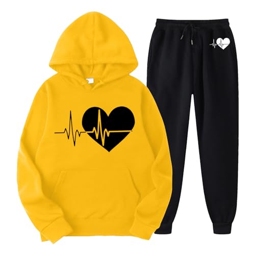 Sweat-shirt à capuche et pantalon large velours pour en finir avec le froid