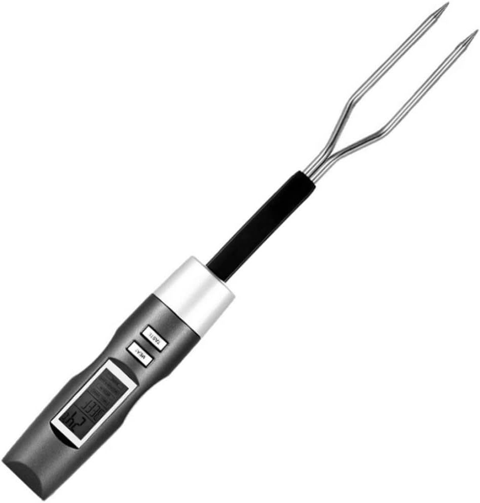 BBQ Meat Thermometer Fork Stainless Steel Digital Barbecue Fork With Backlit Light Fork Cooking Meat Thermometer Fork,BBQ Fork With Thermometer,Digital BBQ Fork,Stainless Steel BBQ Fork,Cooking : Patio, Lawn & Garden