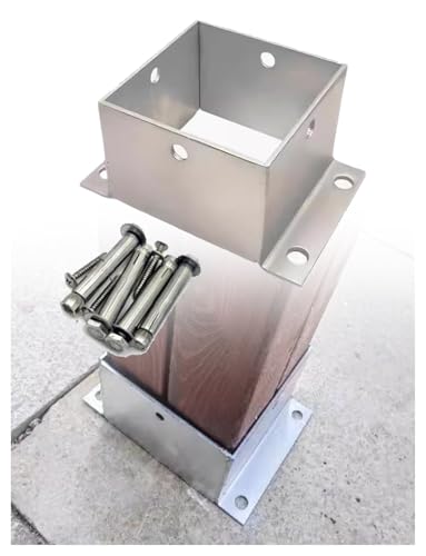 Base de poteau de clôture en bois anti-pourrissement avec support inox
