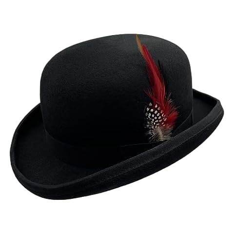 Willheoy 100% Wool Bowler Hat for Men Cover