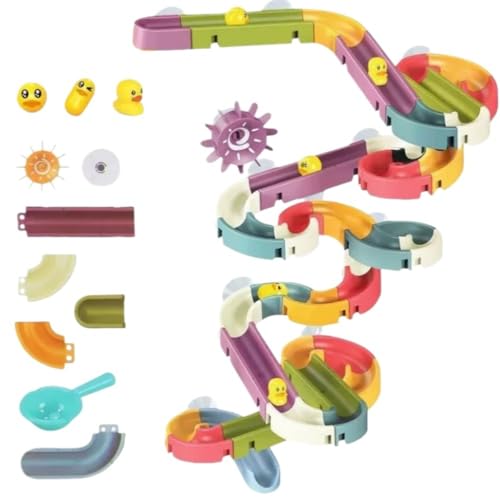 aelah お風呂おもちゃ お風呂 レール 子供 オモチャ こども 子ども 玩具 お 水遊び シャワー 水 噴水 アヒルのレーストラックゲーム 子供 をおが好きになる 赤ちゃん 贈り物 誕生日プレゼント (66ピース ウォータープレイトラック [ハイエンド