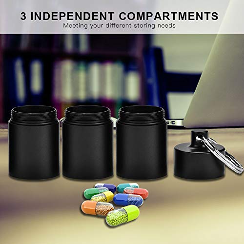 Garrafa de comprimidos EDC para ambientes externos, porta-recipientes de medicina de liga de alumíni