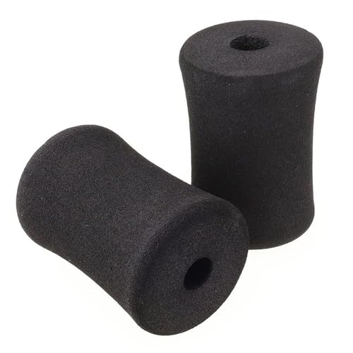 4 PCS Cubiertas negras para máquina de ejercicio de gimnasio, almohadillas de repuesto, cubiertas de espuma para extensiones de piernas, acolchado para rodillo y tubo amortiguador miniatura 2