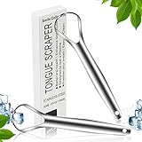 Tongue Scraper,Medical Grade Tounge Scraper Cleaner,Stainless Steel 100% BPA Free Metal Tongue Scrap