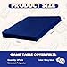 Frienda 2 Pack Game Table Cover 34 x 34 Inches Felt Game Tablecover Folding Christmas Table Cloth for Card Tables for Playing Poker Mahjong Games(Navy Blue)