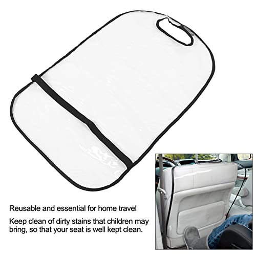 Drfeify Lot de 2 Housses de Nettoyage de Dossier de Siège, Tapis Transparent en PE pour Enfants, Grand Protecteur de Dossier de Siège, Pare-Boue Réutilisable Facile à Nettoyer pour Enfants dans – vue 2