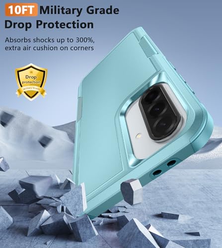 Image of FNTCASE for Samsung Galaxy A36-5G Case: A56-5G Dual Layer Shockproof Protective Cell Phone Cover | Military Grade Drop Proof Protection | Hybrid Matte Textured Rugged Hard Cases 6.7 Inch (Matte Teal)