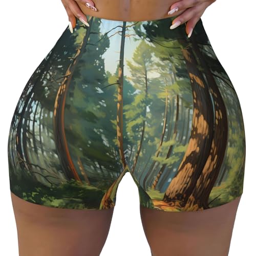 Zeppelin Pattern Sports Shorts, high Elastic Slim Fitness Pants, Suitable for Yoga/Leisure/Daily wear