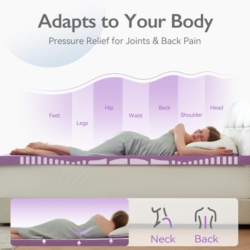 Image of BDEUS 1.5 inch Queen Size Mattress Topper, Cooling Gel Memory Foam Bed Topper for Pressure Relief and Back Pain, CertiPUR-US Certified