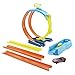Produktbild Hot Wheels HDX77 - Track Builder Unlimited Geteilter Looping Set, Looping mit 2 Ausfahrten, mit anderen Sets kombinierbar, enthält 1 Hot Wheels Fahrzeug, Autorennbahn Geschenk für Kinder ab 6 Jahren
