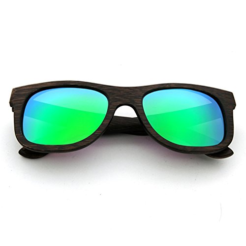 LUI SUI Männer Frauen Retro Holz Polarisierte Linse Sonnenbrille UV Schutz Eyewear Leichte Holzrahmen Float Stil Gläser für Reisen Radfahren Angeln
