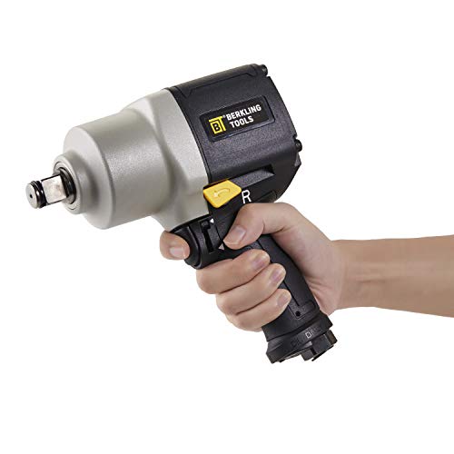 Berkling Tools 2790T 3/4" Professional Grade Heavy Duty Pneumatic Impact Wrench 1750 Ft-Lb Breakaway Torque - Air Powered, Twin Hammer, Composite Handle [Extreme Edition] #TOP2