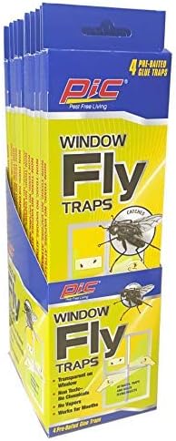 PIC Window Fly Trap, 4 Count Box, 12 Pack - 48 Traps Total