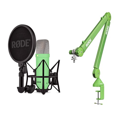 RØDE NT1 Microphone à Condensateur et bras PSA1+ vert haute fidélité