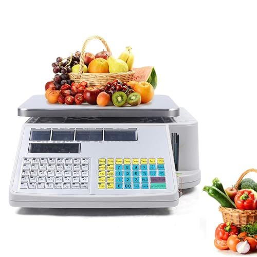 Báscula digital comercial con impresora y múltiples puertos 66lb miniatura 2