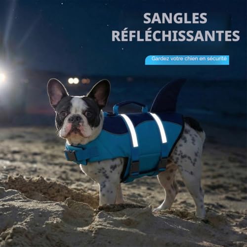 AOFITEE Gilet de Sauvetage pour Chien Ripstop pour la Natation, Gilet de sécurité pour Chien, Gilet de Sauvetage réfléchissant avec flottabilité supérieure et poignée de Sauvetage – vue 5