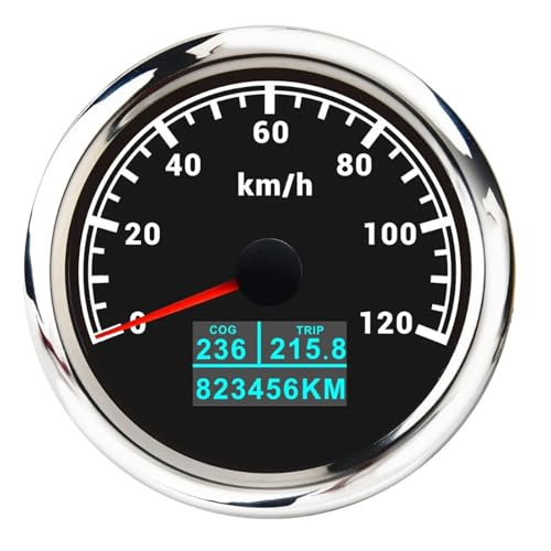 60kmh 120 200KMH 60MPH 85mm�Q�[�W GPS �X�s�[�h���[�^�[ �A���e�i�t�� 7�FLED 3in1 COG TRIP ���s�����v �{�[�g �ԗp(Customized BS 120kmh)