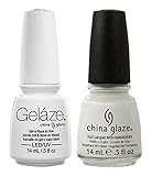 China Glaze Gelaze Tips and Toes Nail Polish, White on White, 2 Count