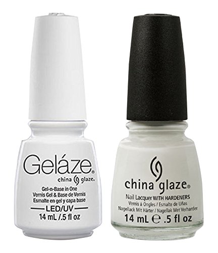 China Glaze Gelaze Tips and Toes Nail Polish, White on White, 2 Count China Glaze Gelaze Tips and Toes Nail Polish, White on White, 2 Count