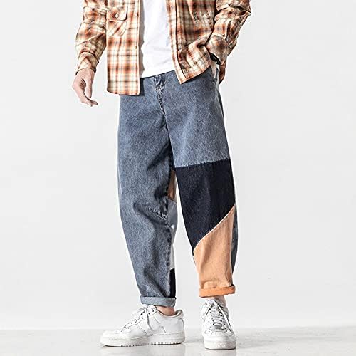 ZHCWT Men's Cargo Baggy Jeans Hit Color 
